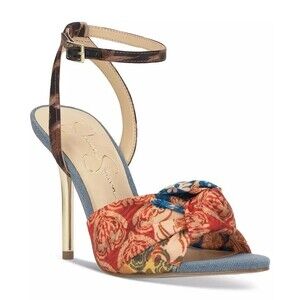 Jessica Simpson Neveny Stiletto Dress Sandals Sz 6.5 Two-Piece Heels NEW